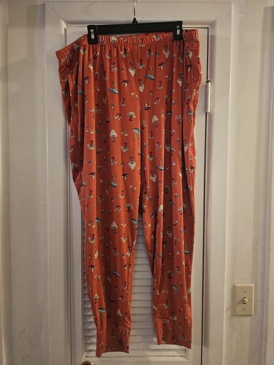 Other - Rust Orange Mushroom Print Lounge Pants